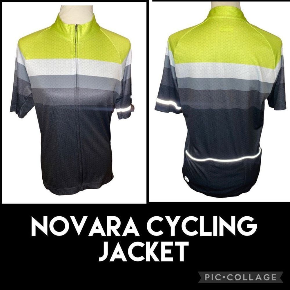 Novara Collared Shirt Short Sleeve Full Zip Closure Multicolor Size M